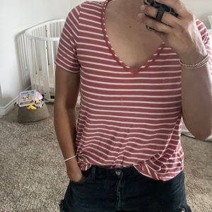 BP striped v-neck Tee